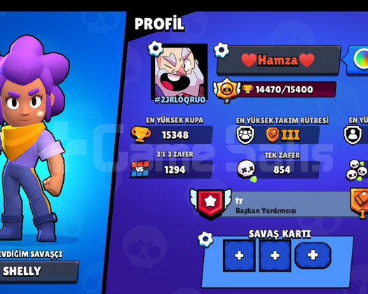 Brawl stars 15000 kupa hesap