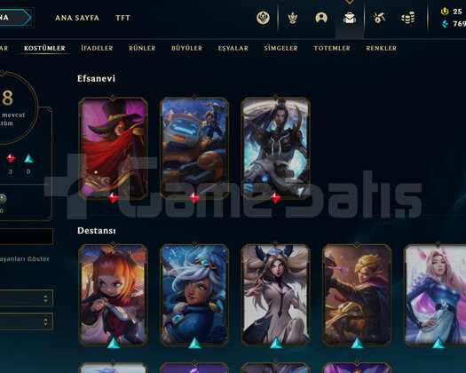 TR Elmas 4 | 18 Kostüm - 35 Hero | LoL Hesap