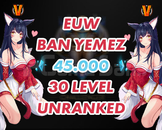 EUW BAN YOK 45K+ MAVİ ÖZ 30 LEVEL UNRANKED