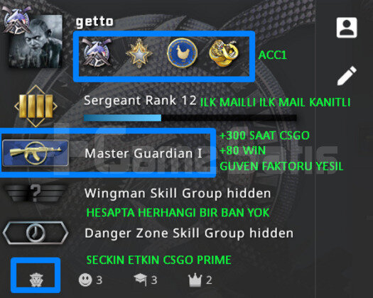 ILK MAIL | CSGO PRIME | RANK ACIK YESIL FAKTOR