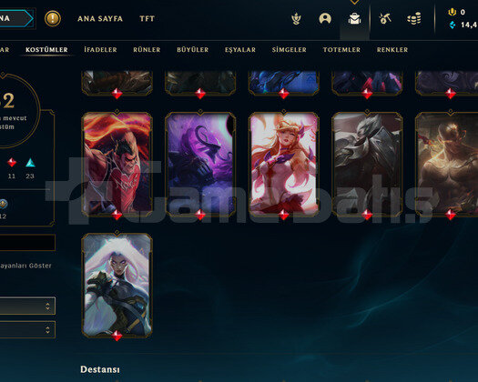 TR Plat 4 - 52 KOSTÜM 63 HERO LOL HESAP