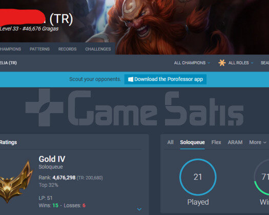 TR GOLD 4 51LP 72WR I DİA ELO KOSTÜMLÜ 32K MAVİ ÖZ