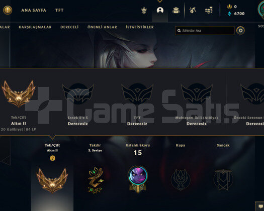 TR GOLD 2 84LP I YÜKSEK ELO KOSTÜMLÜ SMURF