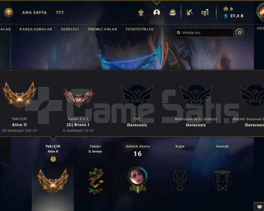 TR GOLD 2 66LP 58WR I YÜKSEK ELO 27K MAVİ ÖZ