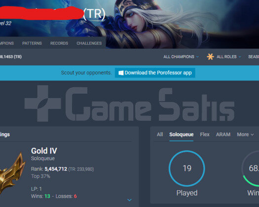 TR GOLD 4 68WR I YÜKSEK ELO BOL GANİMETLİ 18K MAVİ