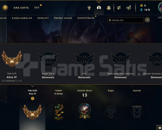 TR GOLD 4 68WR I YÜKSEK ELO BOL GANİMETLİ 18K MAVİ