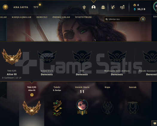TR GOLD 3 I YÜKSEK ELO 30K MAVİ ÖZ