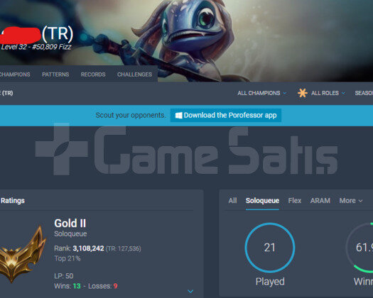 TR GOLD 2 50LP 62WR I YÜKSEK ELO 21K MAVİ ÖZ