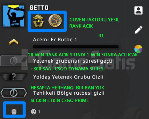 2 MADALYA | RANK ACIK | GUVEN FAKTORU YESIL