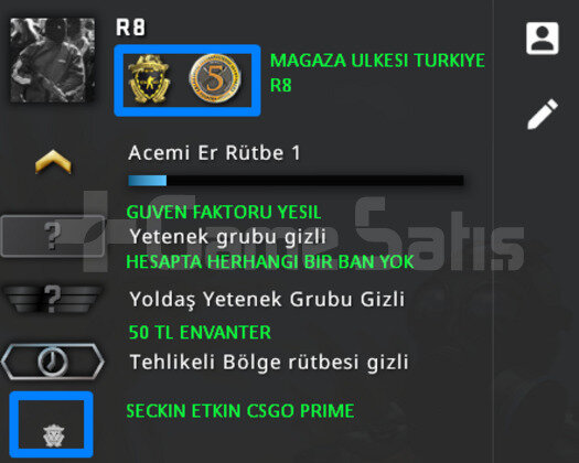 2 MADALYA | PRIME CSGO | MAGAZA TR YESIL FAKTOR