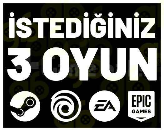 İstediğiniz 3 Oyun +Garanti