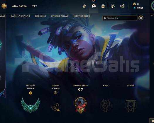 TR Plat 2 | 7 Kostüm - 47 Hero | LoL Hesap
