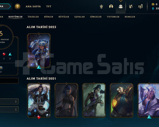 TR 67 WR Gold 2 | 6 Kostüm 36 Hero | LoL Hesap