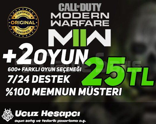 Call of Duty Modern Warfare II + 2 Oyun + Garanti