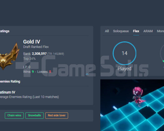 PLAT ELO EFSANE SKİNLER FRESH ACC