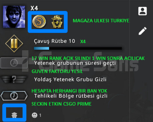 2 MADALYA | RANK ACIK | GUVEN FAKTORU YESIL