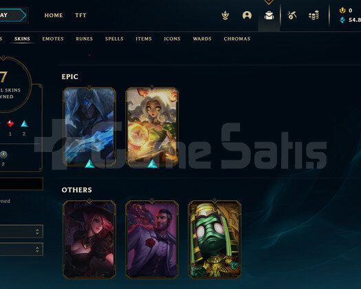 EUW Gold 1 | 7 Kostüm - 54K Mö | LoL Hesap