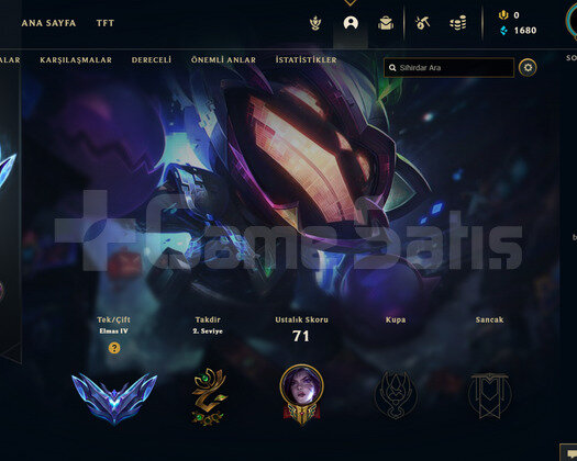 TR Elmas 4 | 6 Kostüm - 37 Hero | LoL Hesap