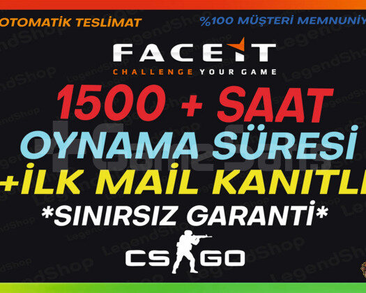 FACEİT HAZIR+ 1500+ SAAT CSGO+İLK MAİL