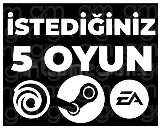 İSTEDİĞİNİZ 5 OYUN + SINIRSIZ GARANTİ