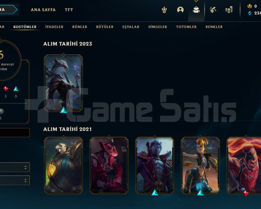 TR Gold 3 | 6 Kostüm - 31 Hero | LoL Hesap