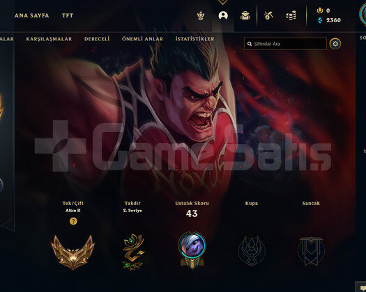 TR Gold 3 | 6 Kostüm - 31 Hero | LoL Hesap