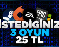 İstediğiniz 3 Oyun + Garanti