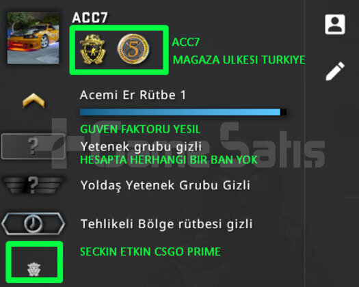 2 MADALYA | PRIME CSGO | MAGAZA TR YESIL FAKTOR
