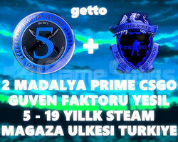 2 MADALYA | PRIME CSGO | MAGAZA ULKESI TURKIYE