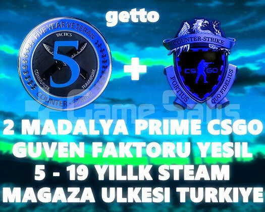 2 MADALYA | PRIME CSGO | MAGAZA ULKESI TURKIYE