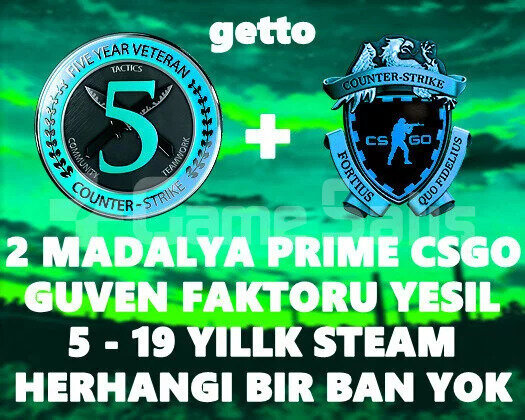 2 MADALYA | PRIME CSGO | ARKADAS EKLEME ACIK