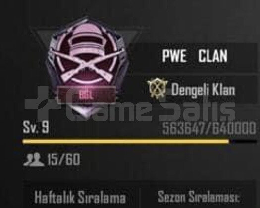 9.9 SEVİYE KLAN / İSİM DEĞİŞME AKTİF/ ANINDA TESLİ