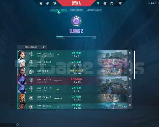 DİA 2 +2 RANK ATLAYAN YUKSEK RMRLI HESAP