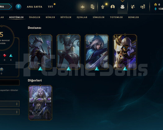 TR Gold 4 | 5 Kostüm - 33 Hero | LoL Hesap