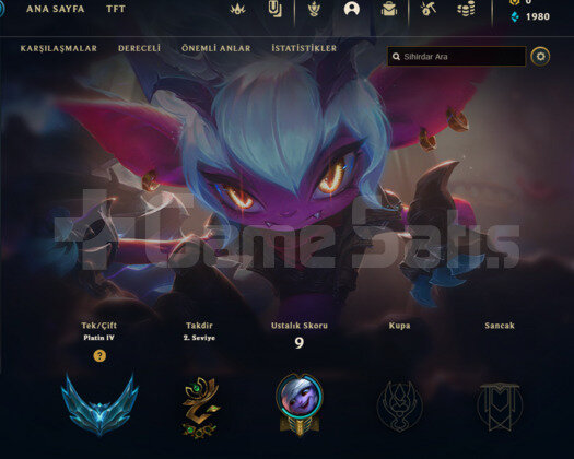 TR  YENİ SEZON PLAT4 ADC MAİN HESABI