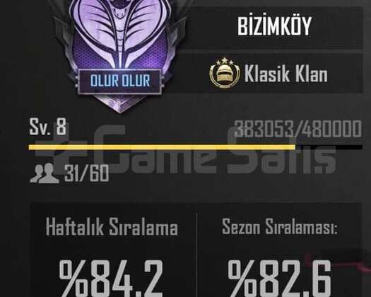 8.9 SEVİYE KLAN / ANINDA TESLİMAT