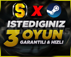 İstediğiniz 3 Oyun + Garanti & Hızlı Teslimat