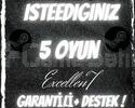 İstediğiniz 5 Oyun +Ömür Boyu Garanti+Hediye