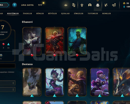 TR Gold 3 | 17 Kostüm - 45 Hero | LoL Hesap