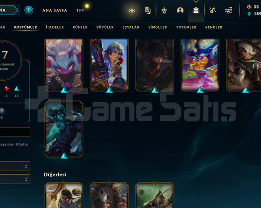 TR Gold 3 | 17 Kostüm - 45 Hero | LoL Hesap