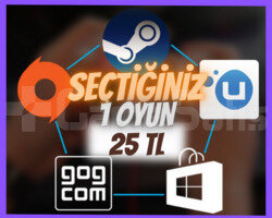 Seçtiğiniz 1 OYUN + Garanti & Destek