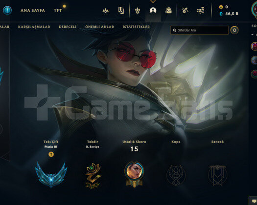 LOL PLAT 3 FRESH 46K MAVİ ÖZ MAİL DEVREDİLECEK!!