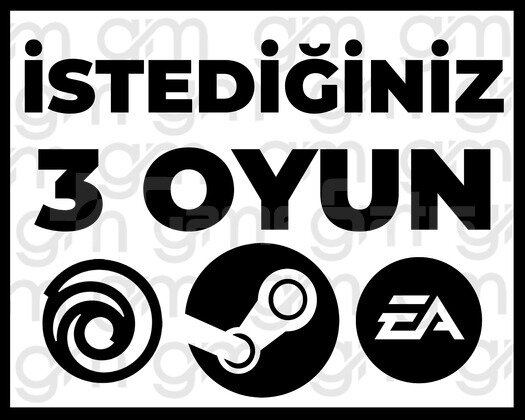 İSTEDİĞİNİZ 3 OYUN + SINIRSIZ GARANTİ & DESTEK