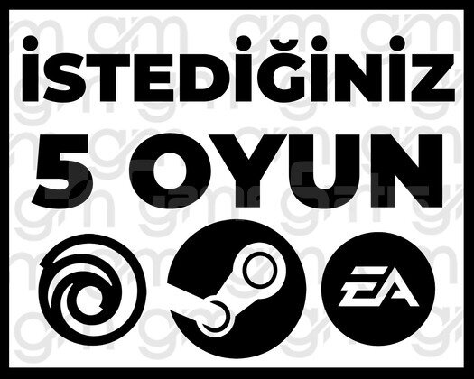 İSTEDİĞİNİZ 5 OYUN + SINIRSIZ GARANTİ & DESTEK