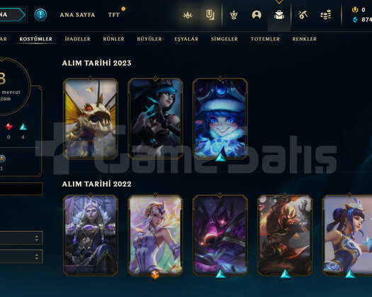 TR Gold 3 | 8 Kostüm - 29 Hero | LoL Hesap