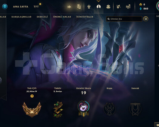 TR Gold 4 | 4 Kostüm - 36 Hero | LoL Hesap