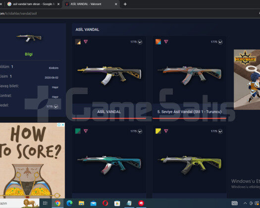 ASİL VANDAL GOLD ELO + ÖZEL HAREKAT PHANTOM