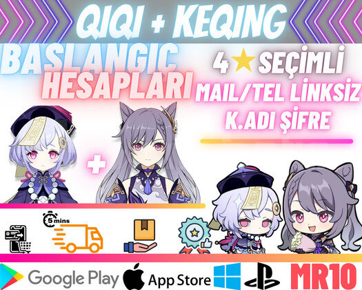 EU | MR10 Qiqi + Keqing - Başlangıç Hesapları