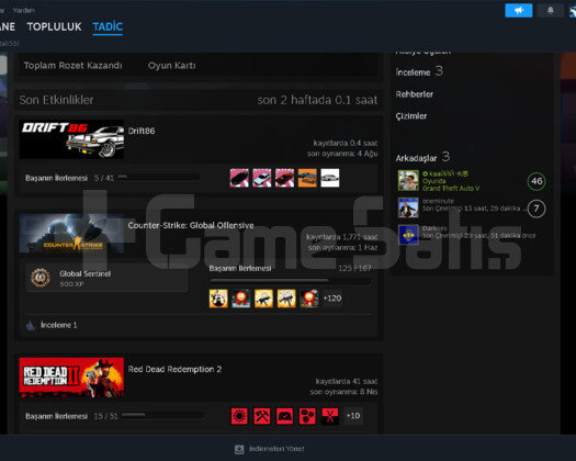 27 Seviye Bol Oyunlu Steam Hesabı