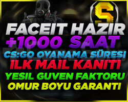 FACEİT HAZIR |1000-1500+ SAAT| +İLK MAİL & GARANTİ